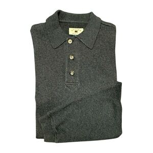 Cutter & Buck Men's Charcoal 100% Cotton Polo Golf Sweater Size Medium